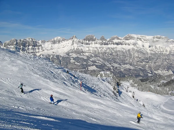滑雪坡 — 图库照片