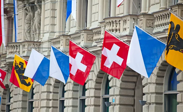 Швейцарський Національний день в Цюріху — стокове фото