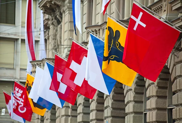 Schweiziska Nationaldagen i Zürich — Stockfoto