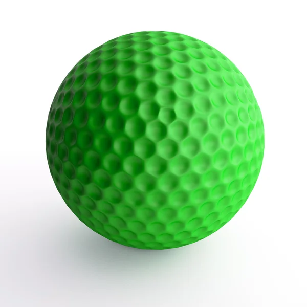 Green golf ball — Stock Photo, Image