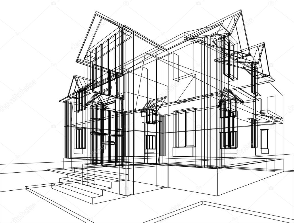 House construction sketch
