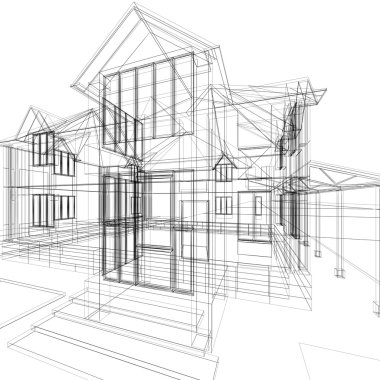 Sketch of house clipart