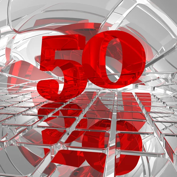 Vermelho 50 — Fotografia de Stock