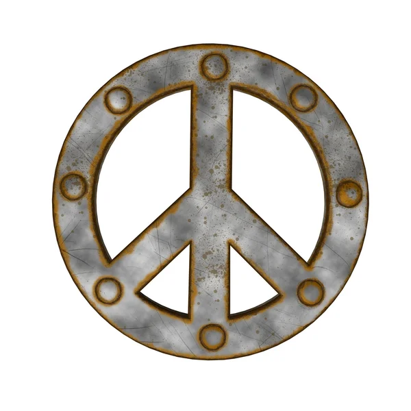 Σκουριασμένο Ειρηνικού σύμβολο — Φωτογραφία Αρχείου