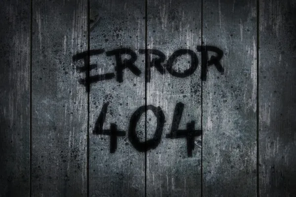 Błąd 404 — Zdjęcie stockowe