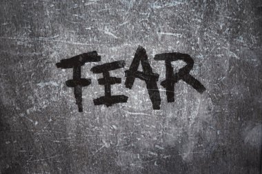Fear on grunge background clipart