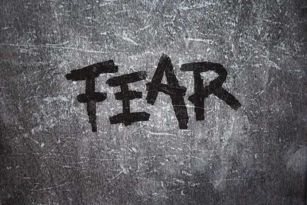 Fear on grunge background — Stock Photo, Image