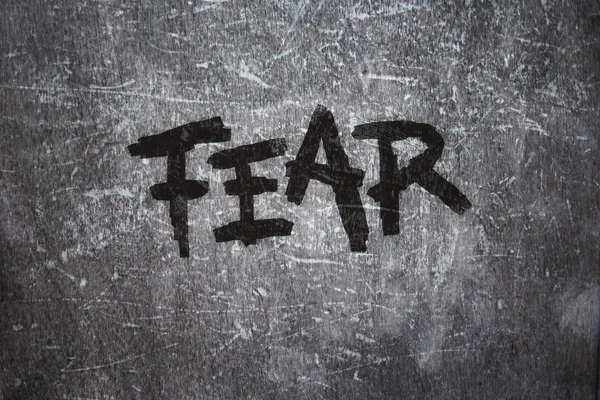 Miedo sobre fondo grunge — Foto de Stock