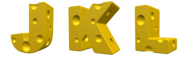 Cheese letters clipart