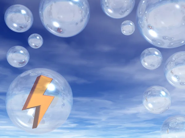 Flash in bubble — Stock Photo, Image