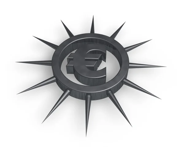 Spiky euro — Stock Photo, Image