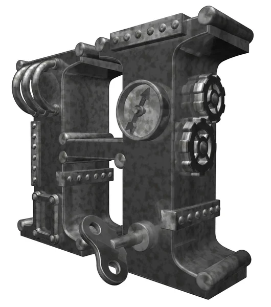Steampunk bokstaven h — Stockfoto