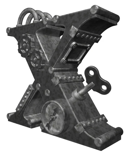 Steampunk bokstaven x — Stockfoto