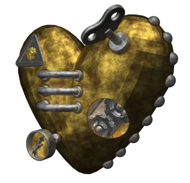 Metal heart clipart