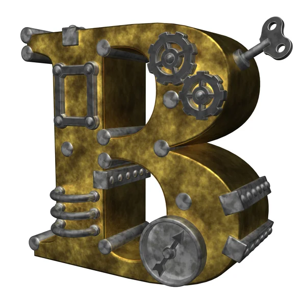 Steampunk litera b — Zdjęcie stockowe