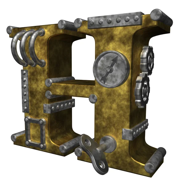 Steampunk letter h — Stock Photo, Image