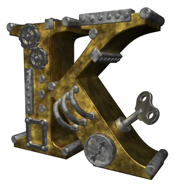 Steampunk bokstaven k — Stockfoto