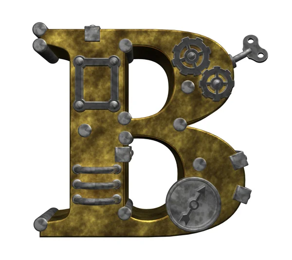 蒸汽朋克字母 b — 图库照片