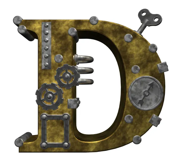 Steampunk letter d — Stock Photo © drizzd #6689061