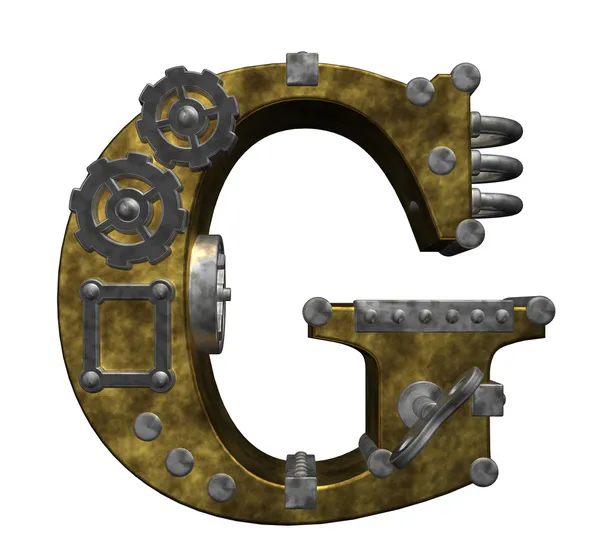 Steampunk litera g — Zdjęcie stockowe