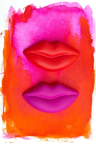 Lábios arte — Fotografia de Stock