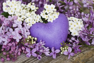 Heart and lilac clipart