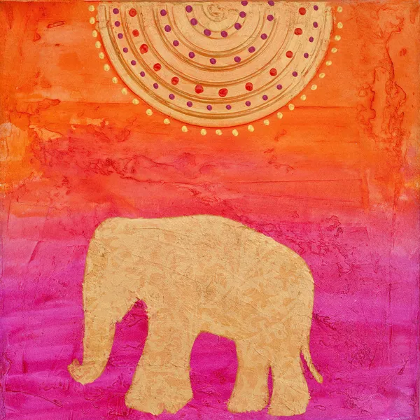 Elephant painting — Stock Photo, Image