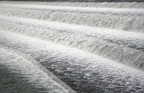 Stock image Foaming water in the Lech dam at Landsberg am Lech