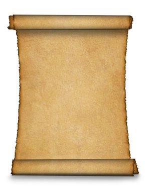 Twisted parchment with shadow clipart