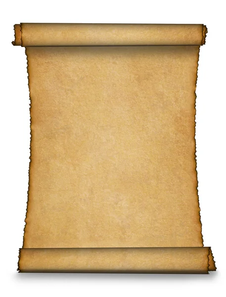 Перевернутый пергамент с тенью — стоковое фото