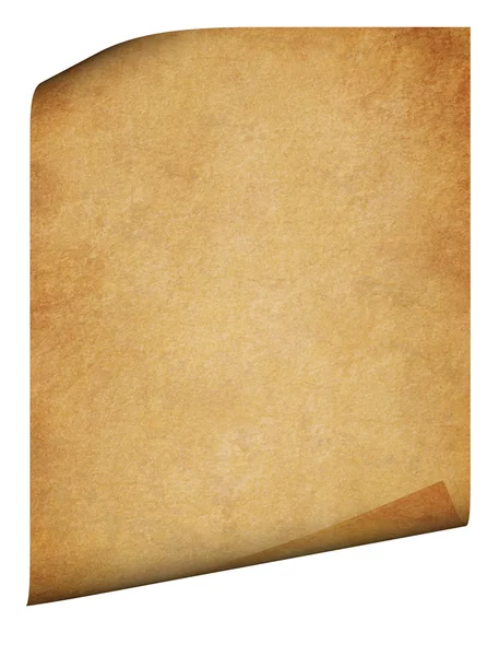 Пергамент со сложенными углами — стоковое фото
