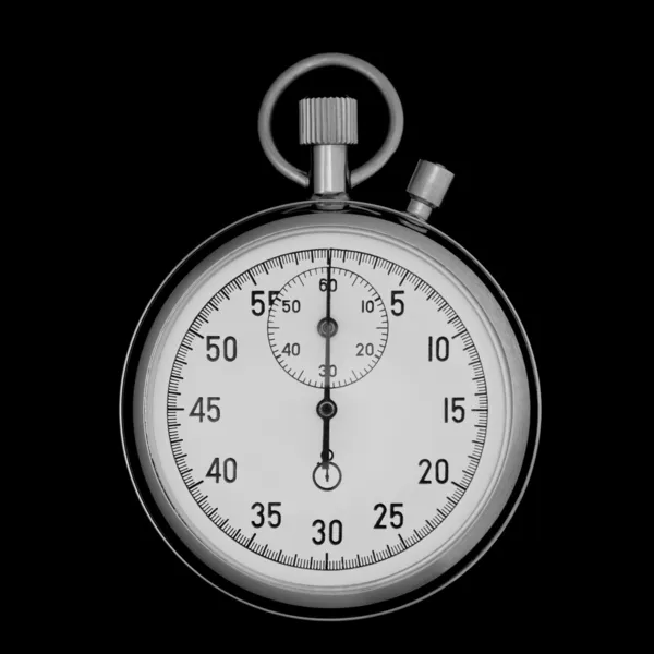 Годинник крупним планом на чорному — стокове фото