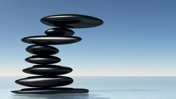Pedra zen na água — Fotografia de Stock