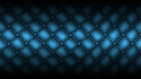 Tekstury skóry pikowana kanapa. kolor niebieski — Zdjęcie stockowe