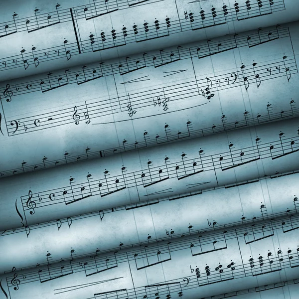 Rotolare vecchie note musicali — Foto Stock