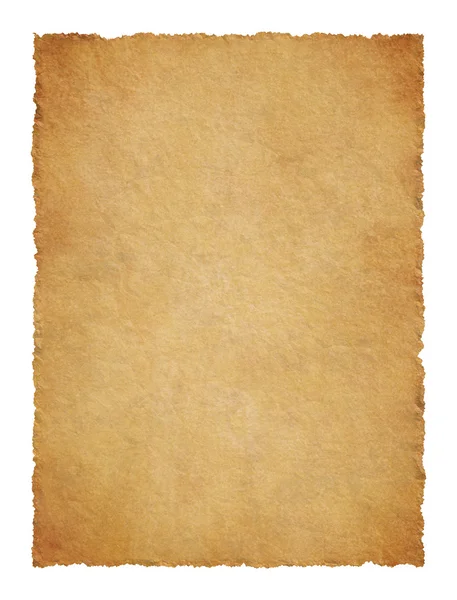 Pergament mit zerlumpten Kanten Stockbild