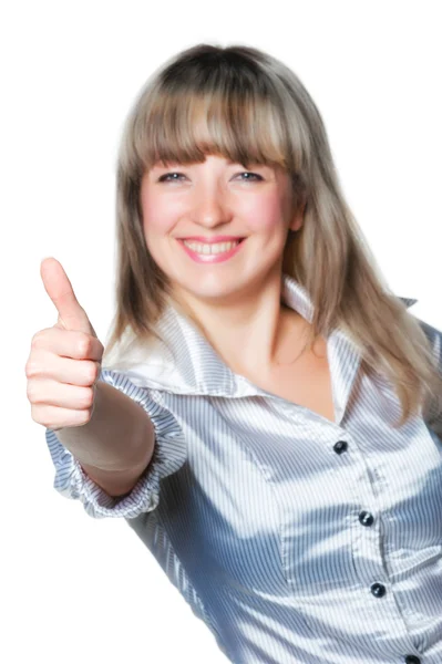 Women witth thumb up Royalty Free Stock Photos