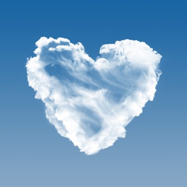 Heart from clouds clipart