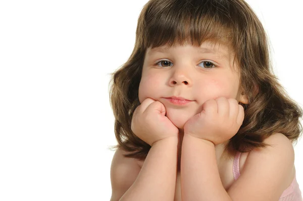 The lovely little girl close up — Stock Photo, Image