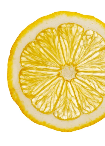 Seção limão isolado — Fotografia de Stock