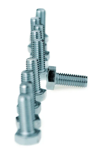 Row bolt close up — Stock Photo, Image