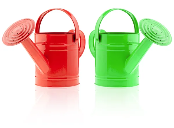 Two color watering can — Stock Photo, Image