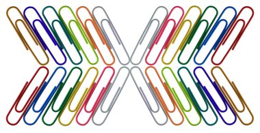 Abstract office paper clips clipart