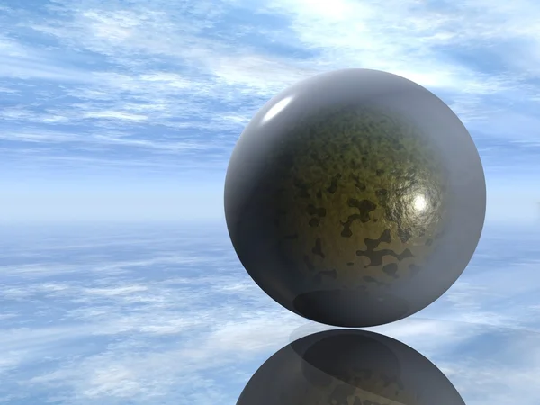 3d esfera de vidro — Fotografia de Stock