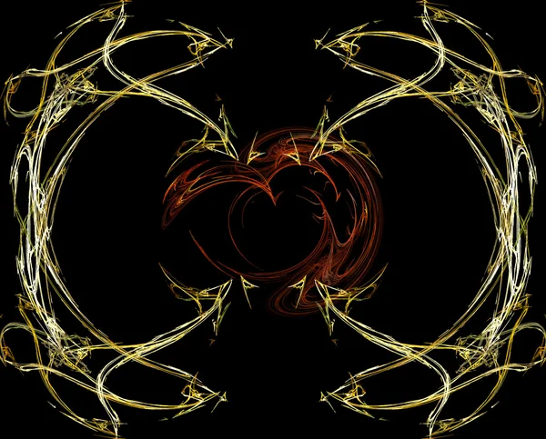 Heart- abstract gold — Stock Photo, Image