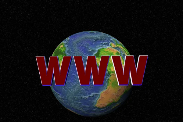 Planeta & WWW — Fotografia de Stock