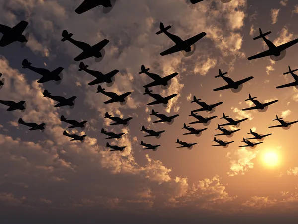 Uçağın içinde günbatımı — Stok fotoğraf