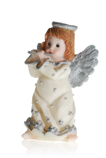 Angel playing on a flute — Stock Photo, Image