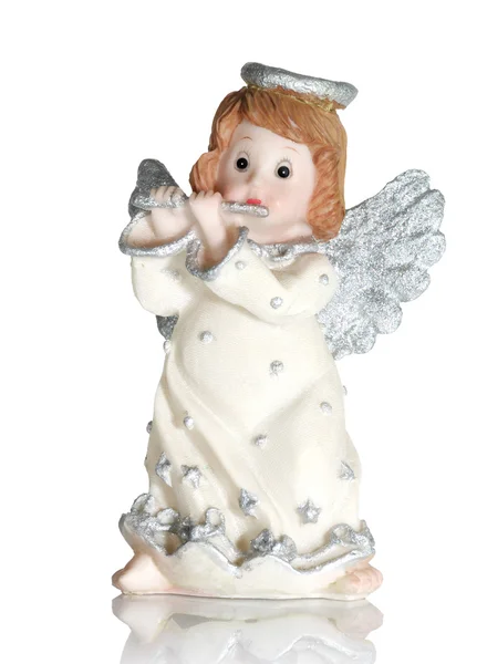 Angel playing on a flute — Stock Photo, Image
