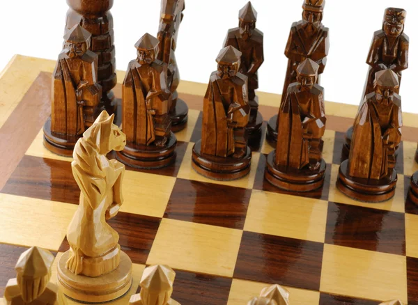 Angriff auf ein Schachpferd — Stockfoto